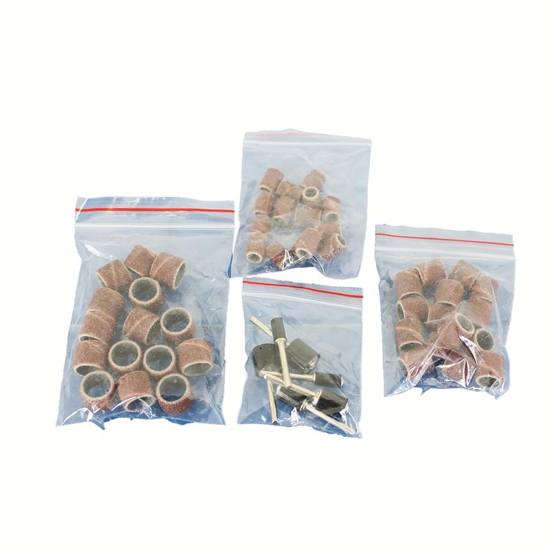 T-MAX 51 pc Mixed Size 1/4 Inch 3/8 Inch 1/2 Inch Sand Drum 60 Grit Coarse with 1/8 Inch Mandrels for Dremel Rotary Tools - Image 2